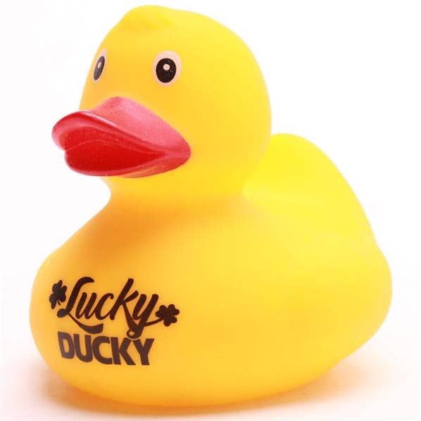 Lucky Ducky Bath Duck - yellow - rubber duck for wholesale by Duckshop