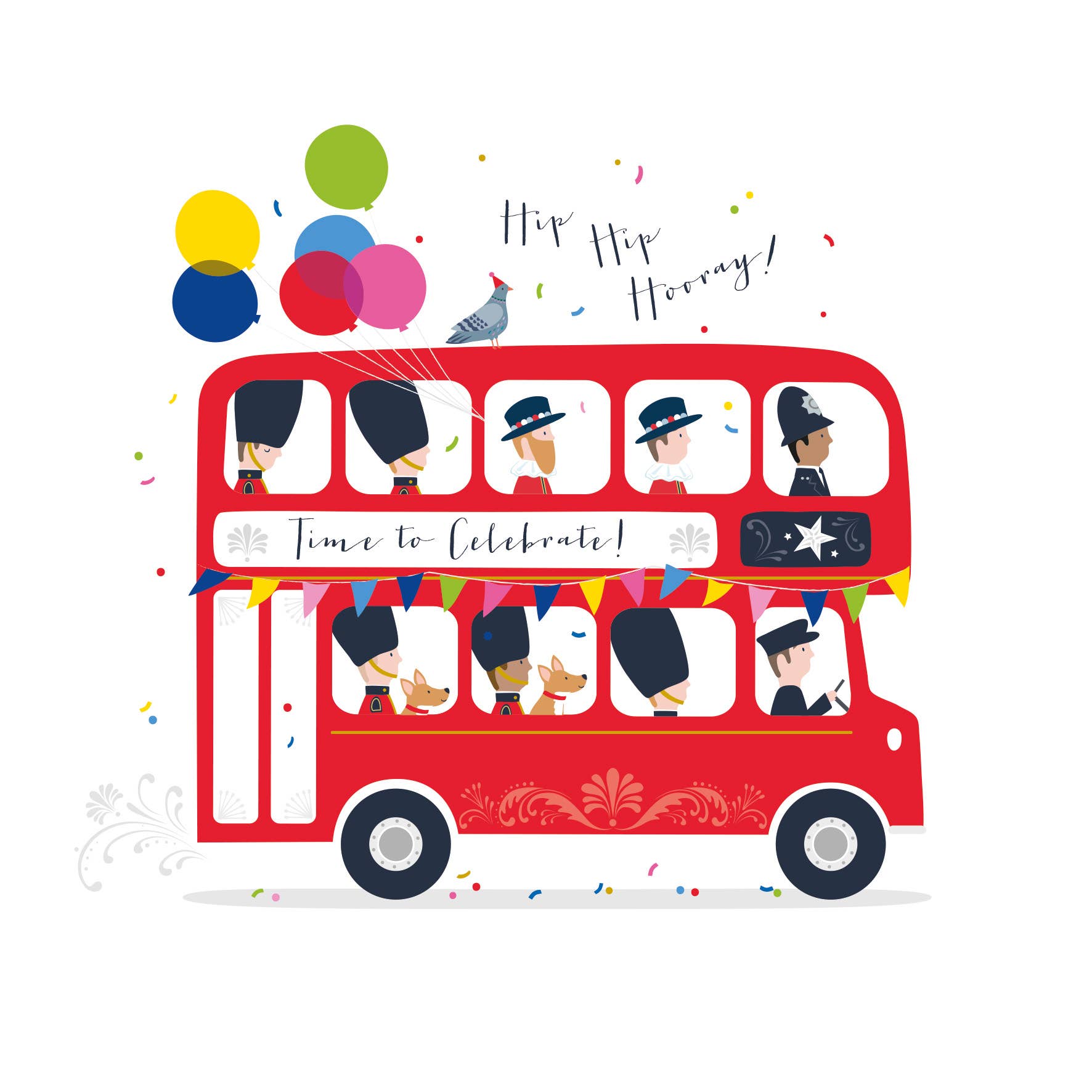 Klara Hawkins - Wholesale Birthday Card - Congratulations Bus | Celebration London Card | Red Bus Card4