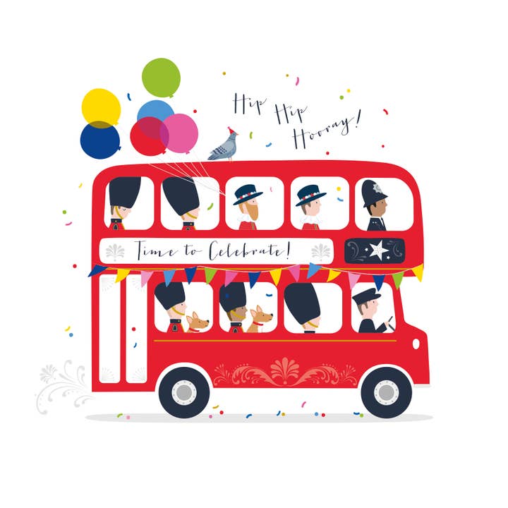 Klara Hawkins - Wholesale Birthday Card - Congratulations Bus | Celebration London Card | Red Bus Card4