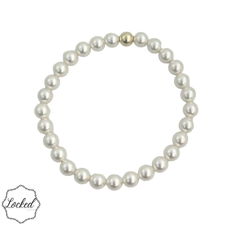 Guldfyldt | Glasperle 23 for engroshandel hos Locked by Lula 'n' Lee