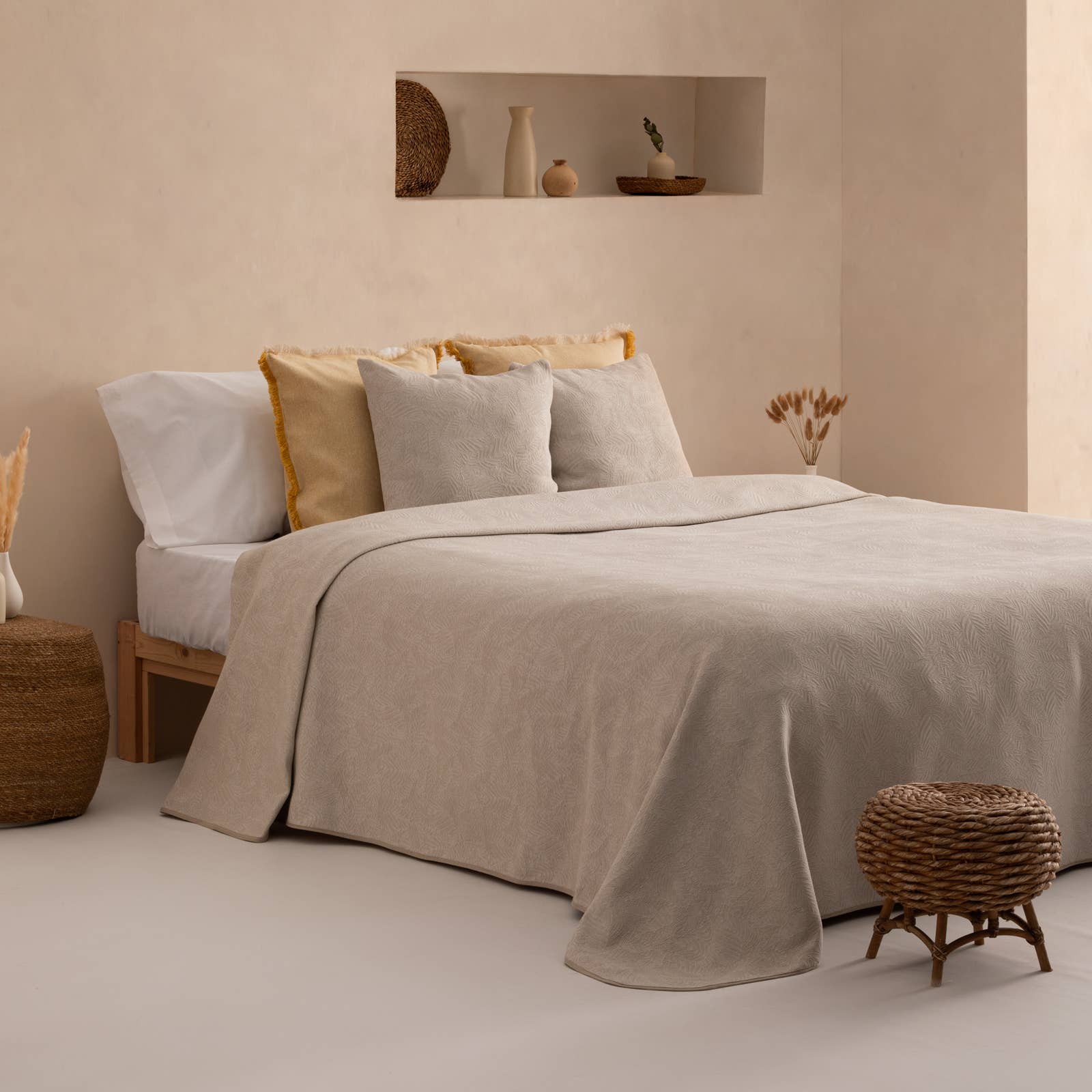 GAMUSI – Edredão por atacado – Colcha leve de algodão jacquard LINDI5