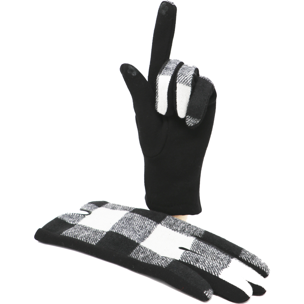 Alba Wholesale - Wholesale Gloves - Women's - Tartan Touchscreen Gloves7