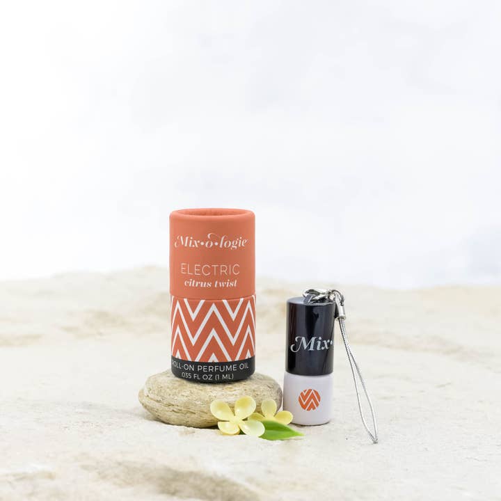 Mixologie - Wholesale Roll-On Fragrance - Electric (citrus twist) Keychain Mini Rollerball (1mL)