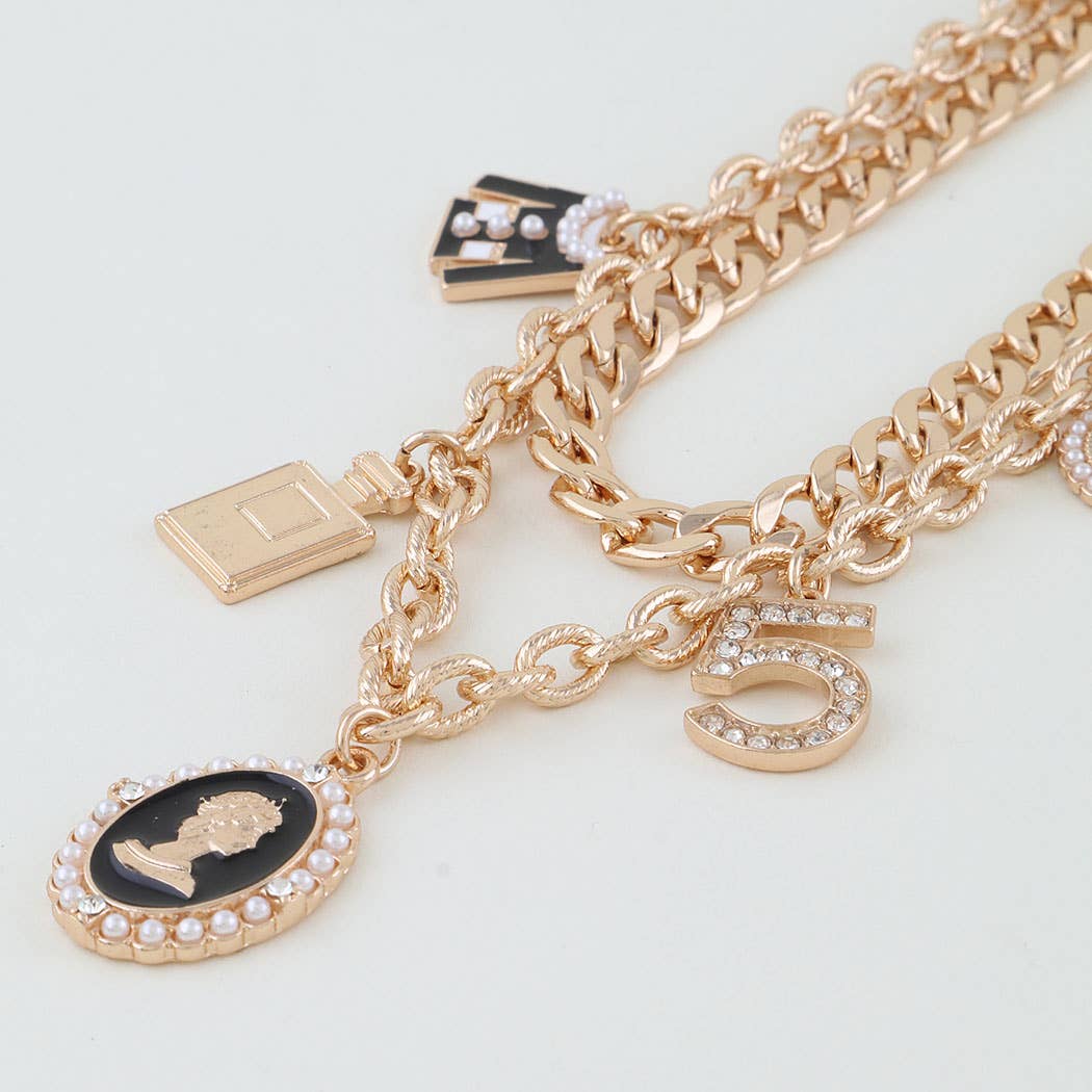 GBK Double Luxury Woman Charms Chain Necklace for wholesale on Faire0