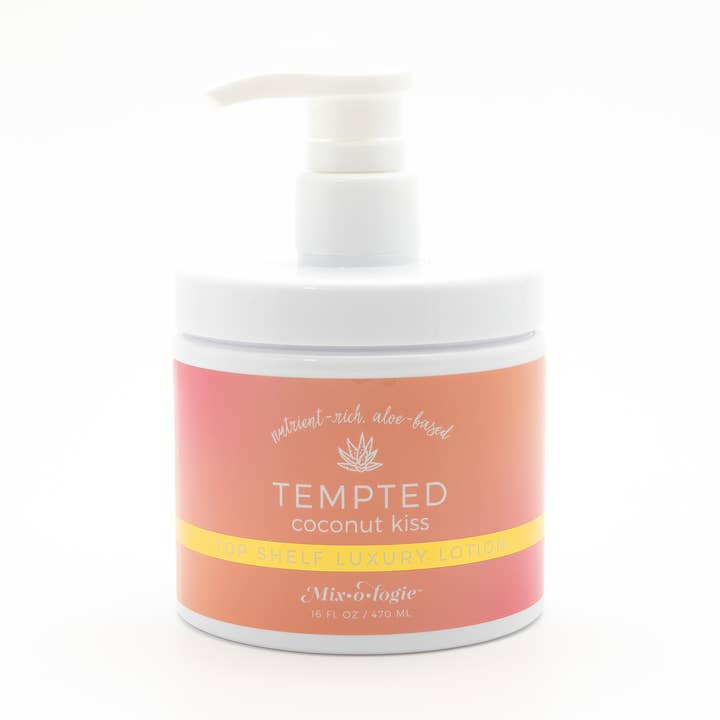 Tempted (coconut kiss) Top Shelf Luxury Lotion (16 oz. Tub) for wholesale by Mixologie