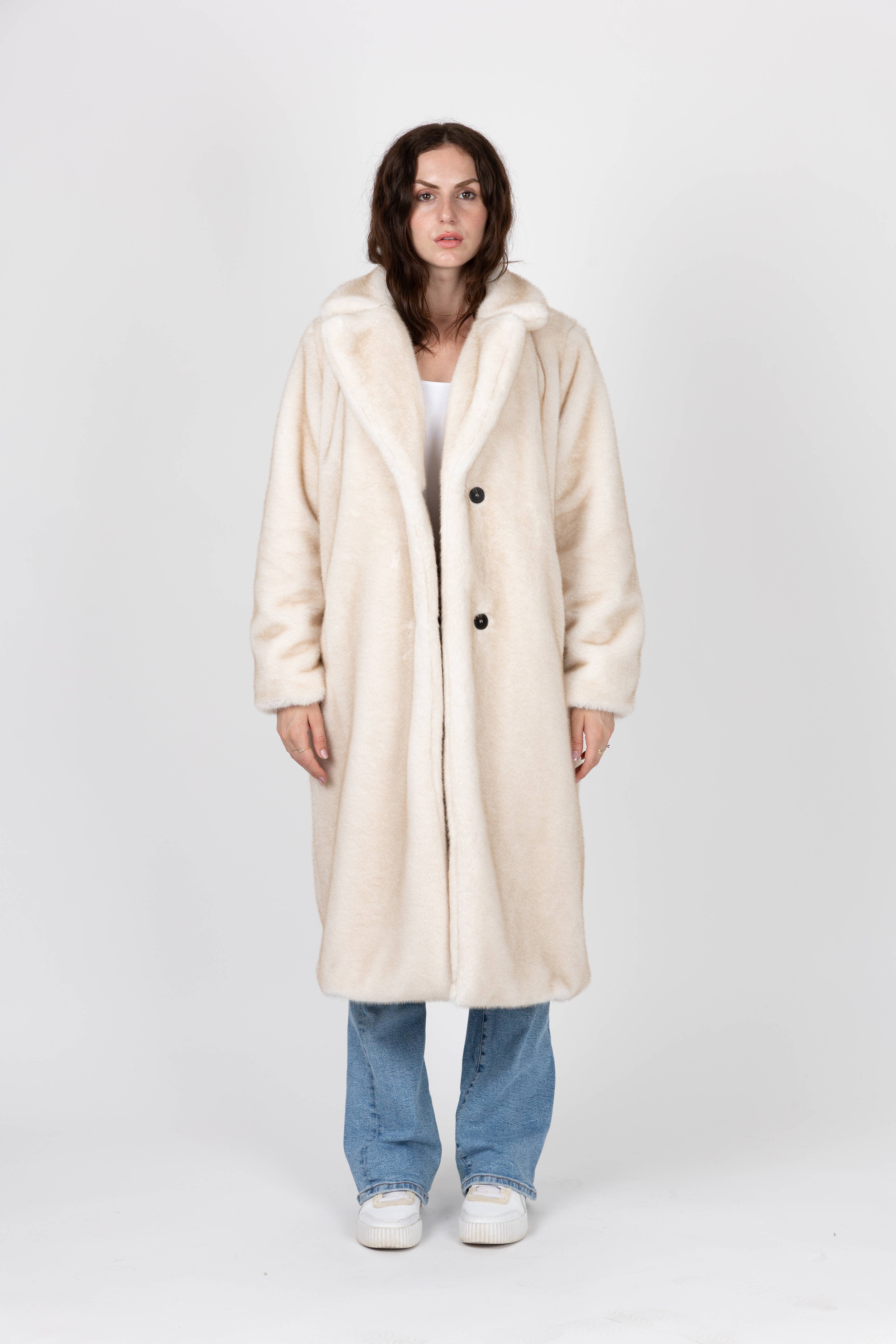 KZELL PARIS – Großhandel Pelz-/Kunstpelzmantel – Damen – Langer Mantel aus Kunstpelz4