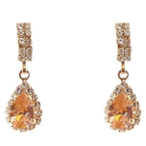 Diacly – wholesale Dangle earrings – Modern Bar Pear Dangle Rhinestone Earrings1