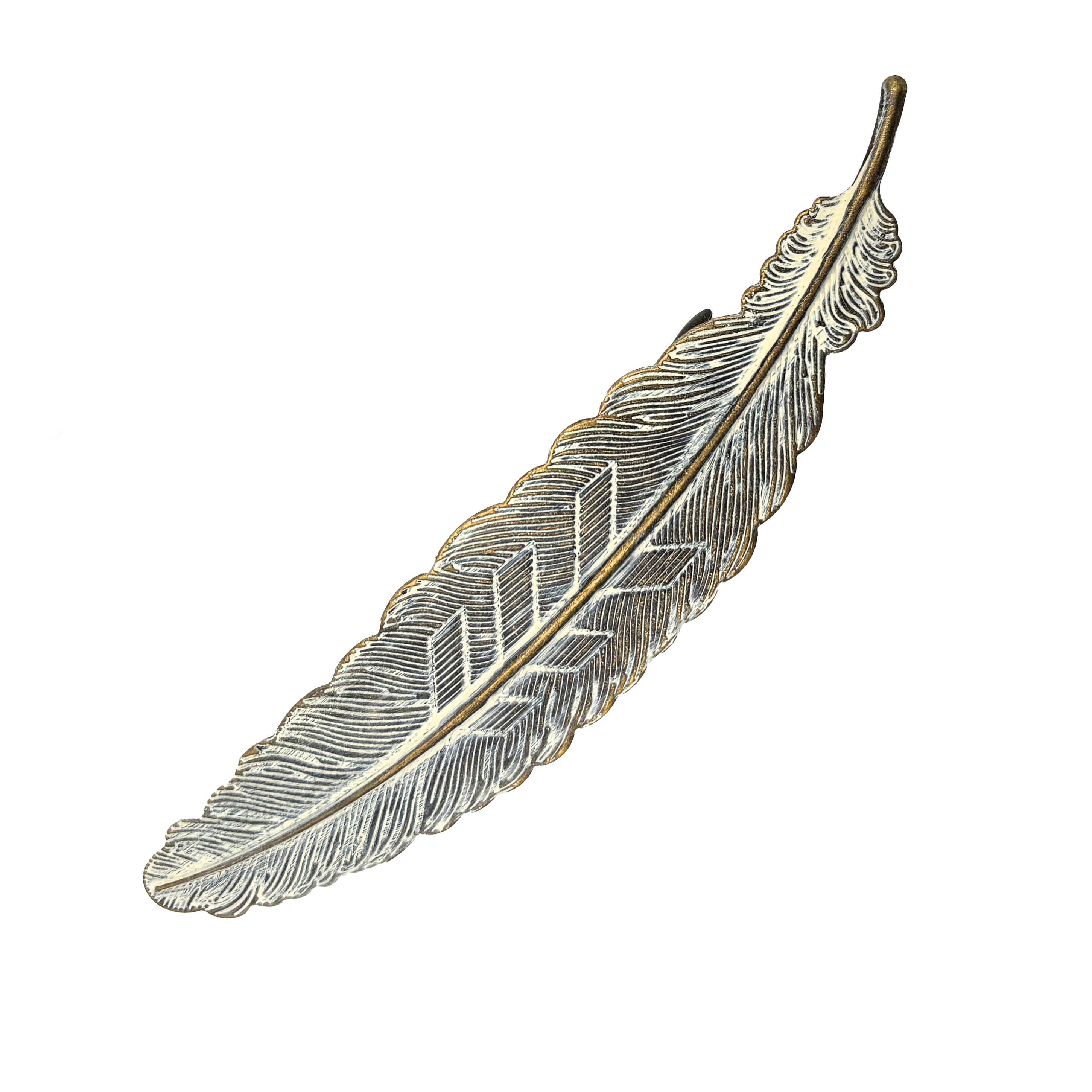 Gleeful Peacock - Wholesale Barrette - Women's - Feather Quill Boho Barrette4