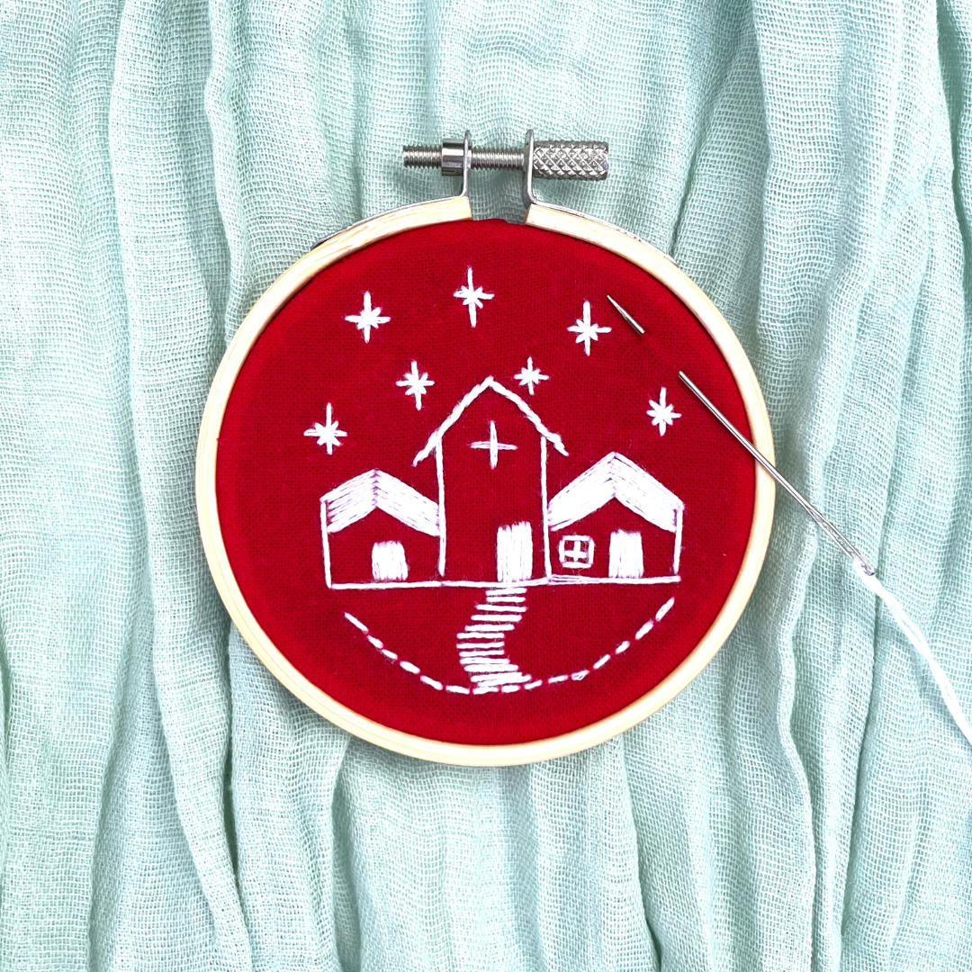 Plum Diddle - Wholesale Embroidery/Cross Stitch Supplies - Christmas Village Ornament Hand Embroidery Kit0