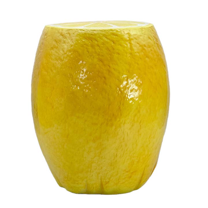 Galt International Company - Wholesale Stool - 18" Lemon Stool Novelty Home Decor Polyresin1