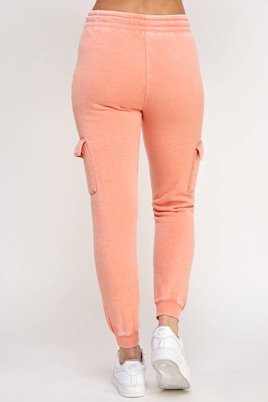 Vanilla Monkey - Wholesale Athletic Sweatpants/Joggers - Women's - Fleece Burnout High Rise Cargo Jogger7