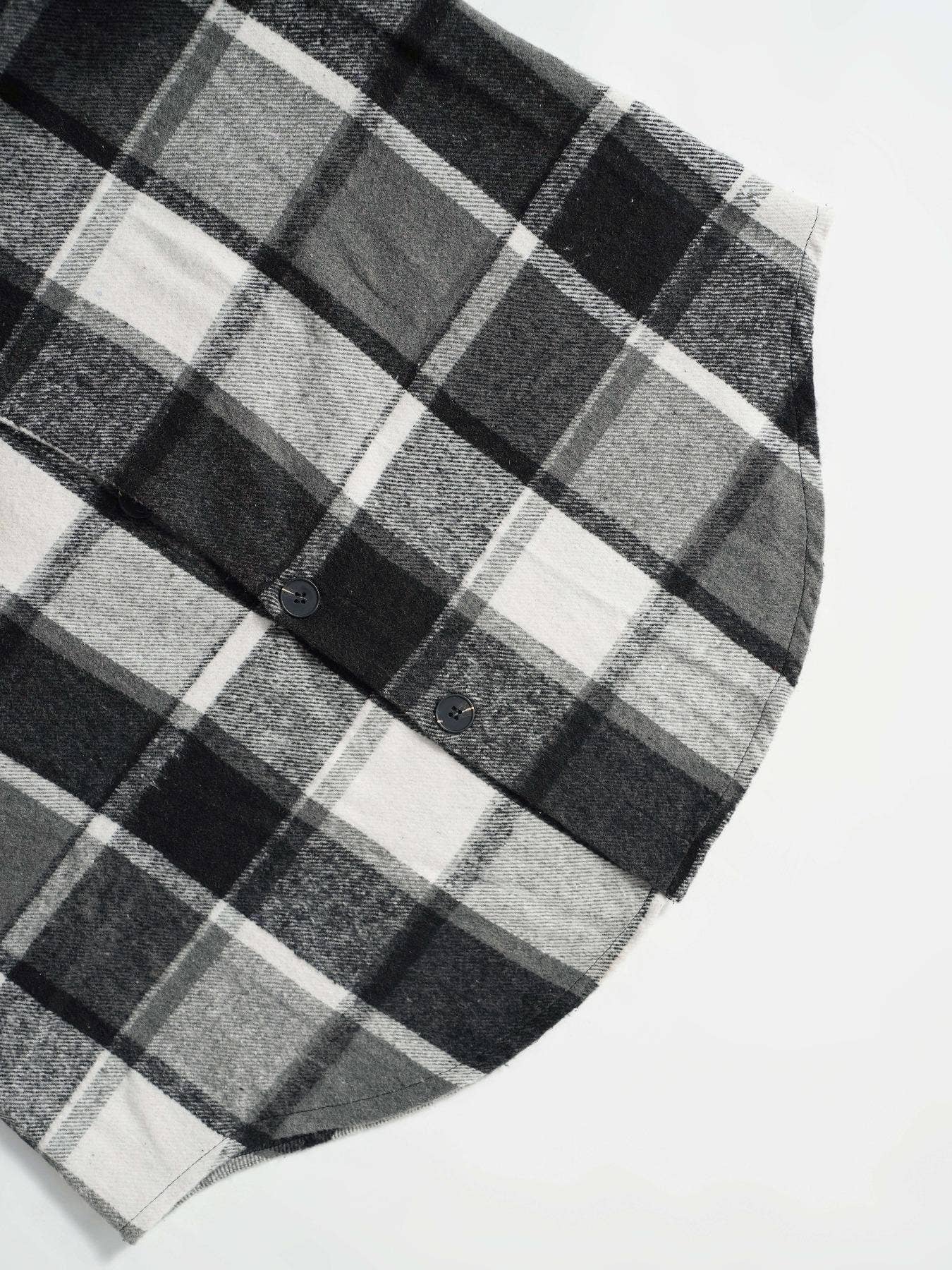 HIDDENBRAND - Wholesale Outerwear Vest - Women's - Plaid Sleeveless Tweed Vest8