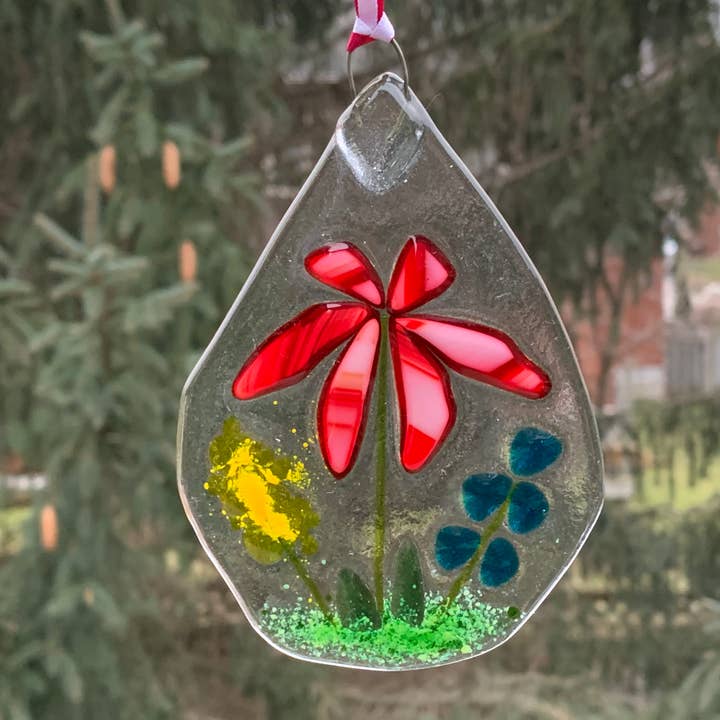 Zonvanger - Traanvormige Bloemen voor wholesale door Creativity In Glass Designs