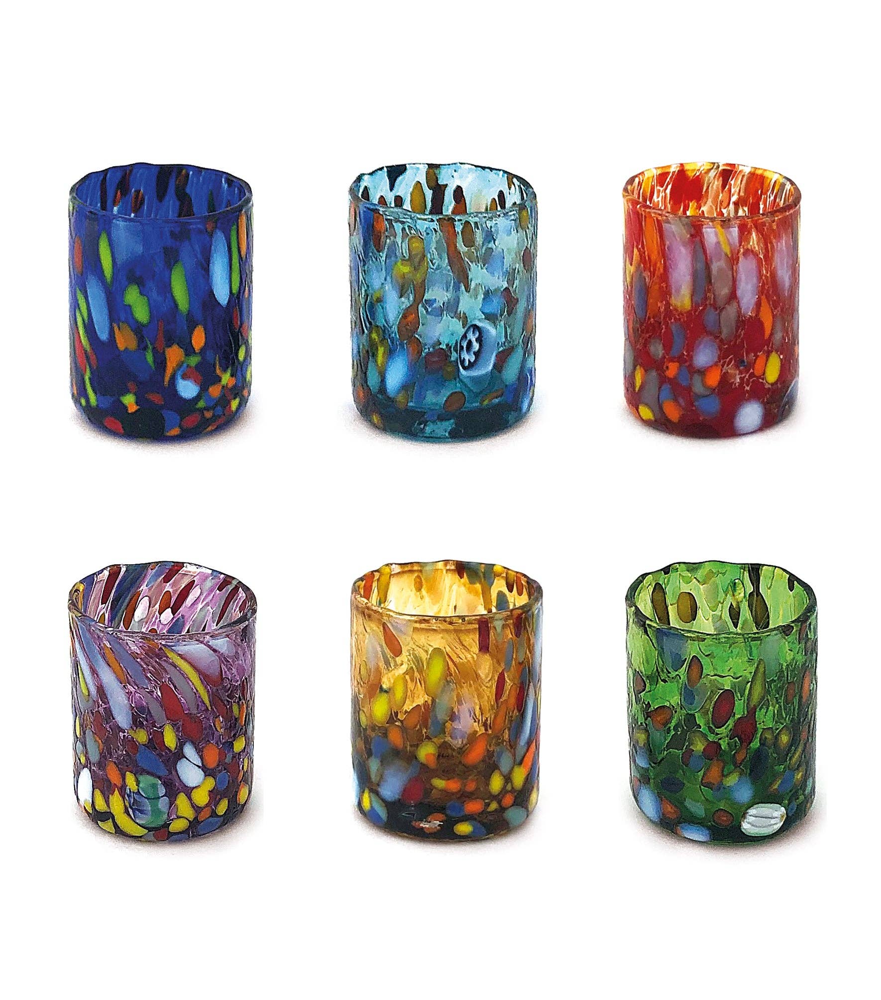 Mazzega Art & Design - Wholesale Shot Glass - Hand-Blown and Handcrafted Glass SHOT Glasses for Tequila with Murano Murrine The Colors of Murano Model SHOT 70 ml. Made in Italy13
