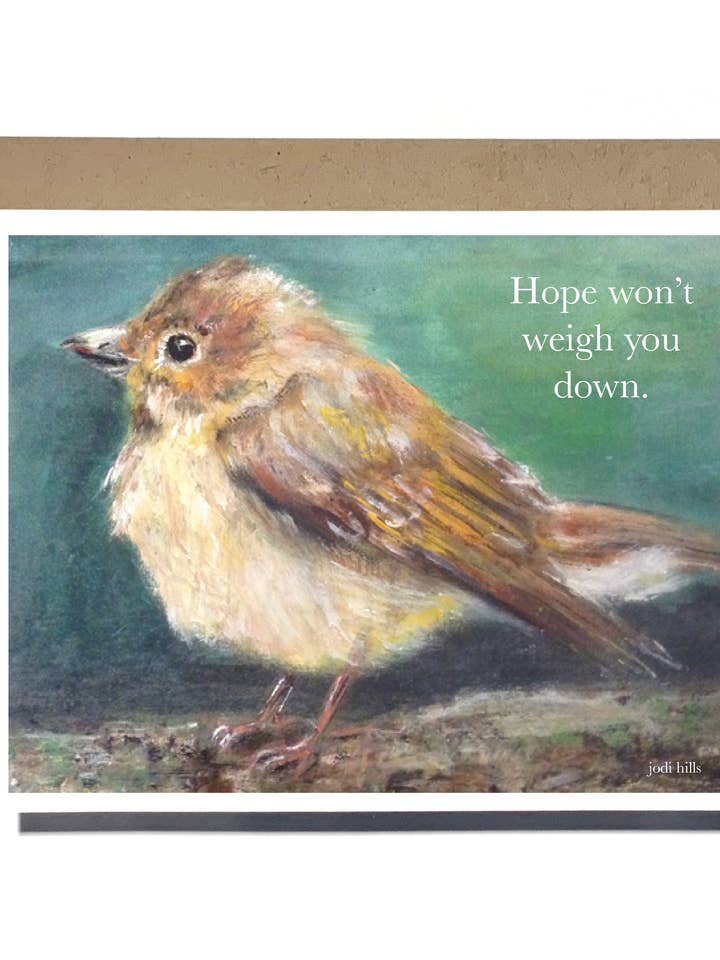 hope won't weigh you down ⎮ Birds Greeting Card for wholesale by Studio J by Jodi Hills