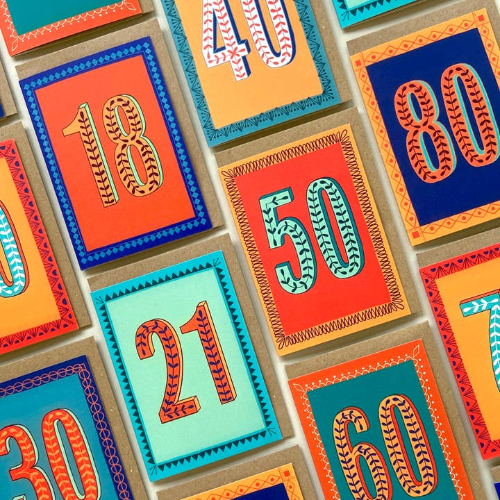 Maggie Magoo Designs - Wholesale Birthday Card - Greetings Card - Happy 40th Birthday Yellow2