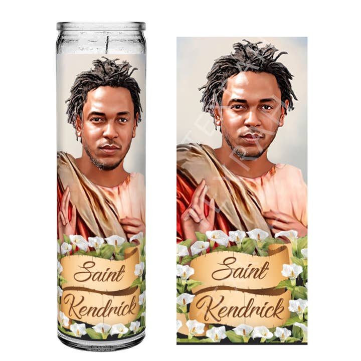 Bougie d'autel parodique Saint Kendrick Lamar pour la vente par Texrah
