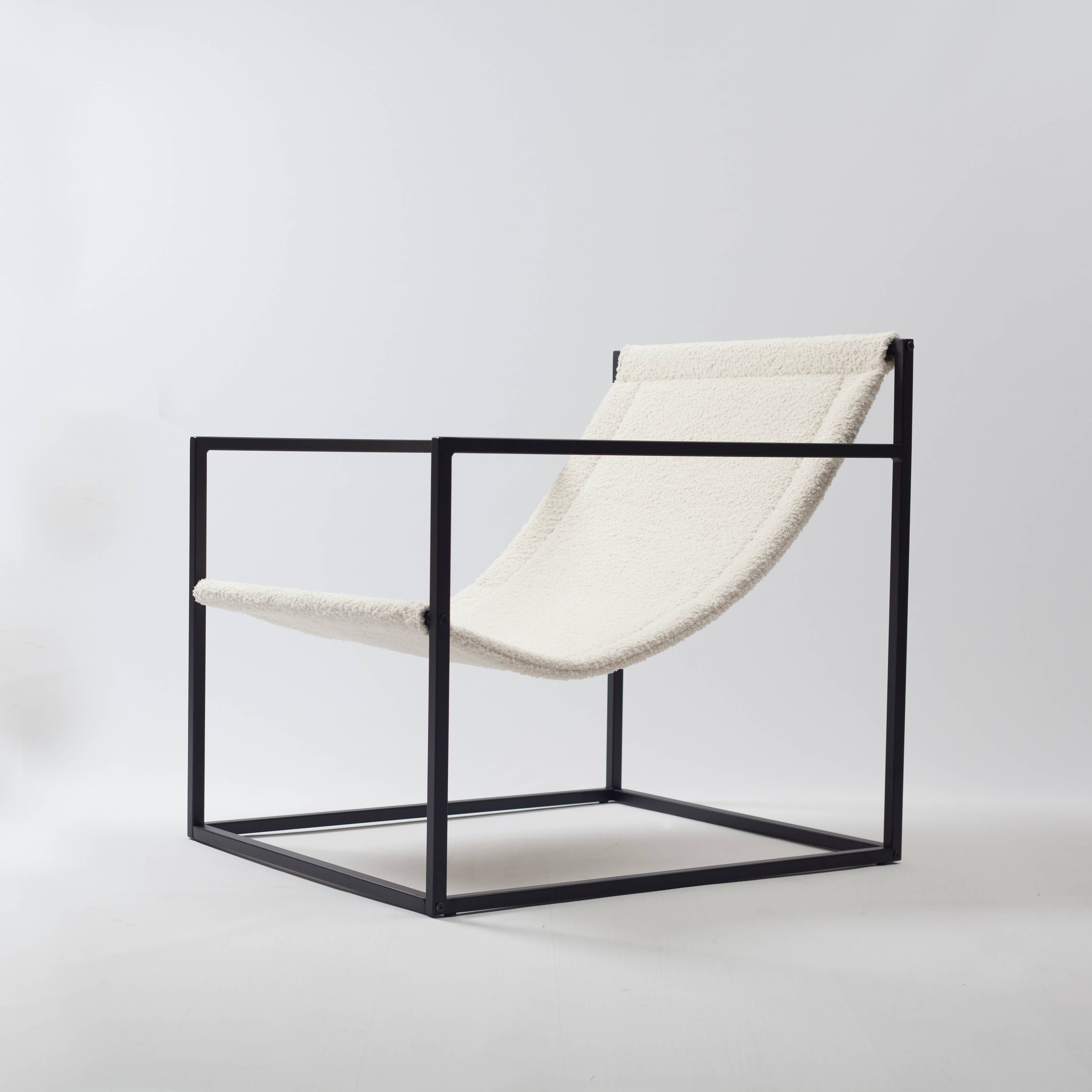 Fineroom Living - Vendita all'ingrosso Sedie - Set da 2 Poltrone Lounge BERNIE con Struttura in Acciaio e Design Minimalista24