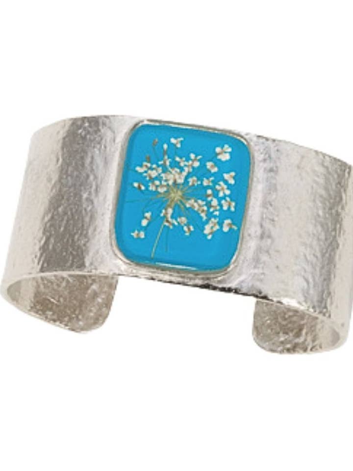 Laceflower on Belize Breeze Medium Square Cuff Bracelet for wholesale by Shari Dixon