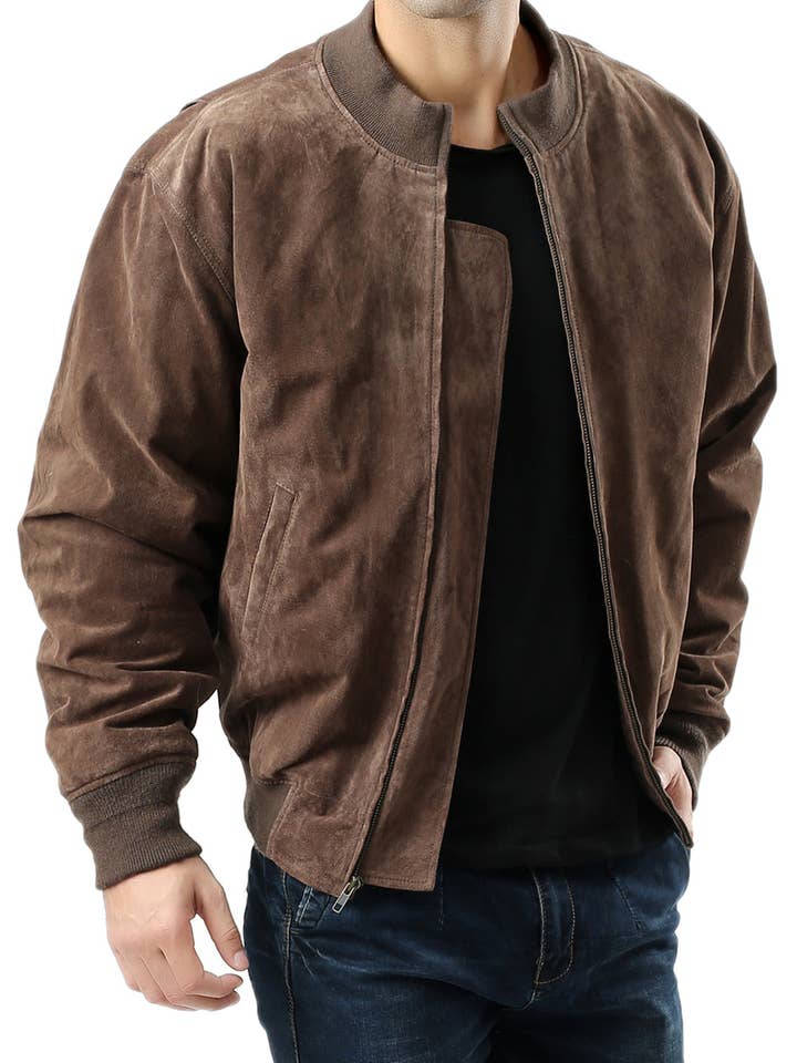 Veste tanker en cuir suédé Landing Leathers pour homme de la Seconde Guerre mondiale pour la vente par Landing Leathers