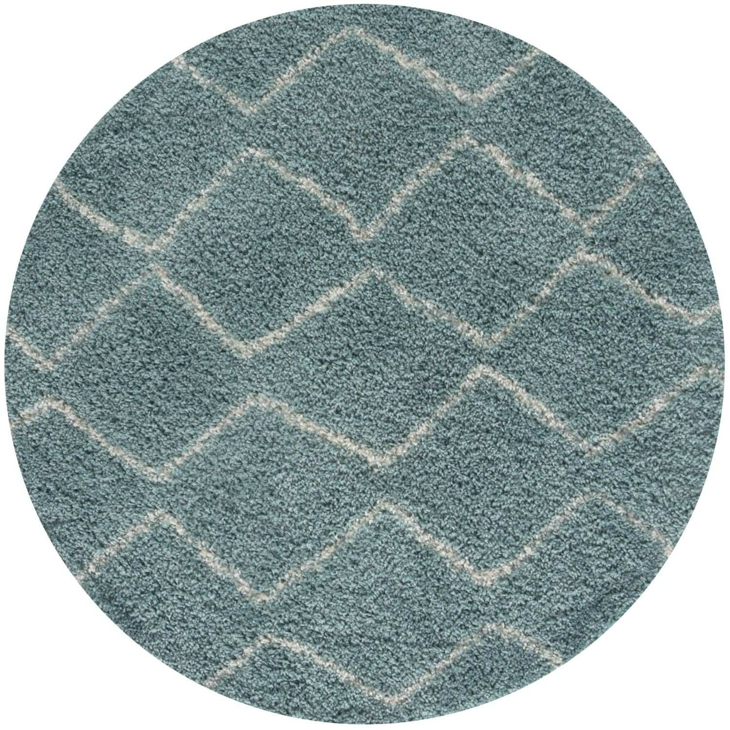 THE RUGS - Vendita all'ingrosso Tappeto - Tappeto Shaggy Blu Uovo d'Anatra Marocchino | 85018