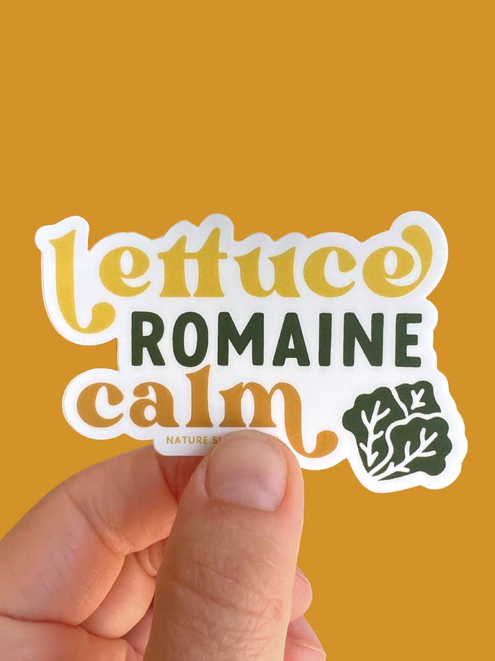 Lettuce Romaine Calm Sticker – Funny Kitchen Gift for wholesale by Nature Supply Co