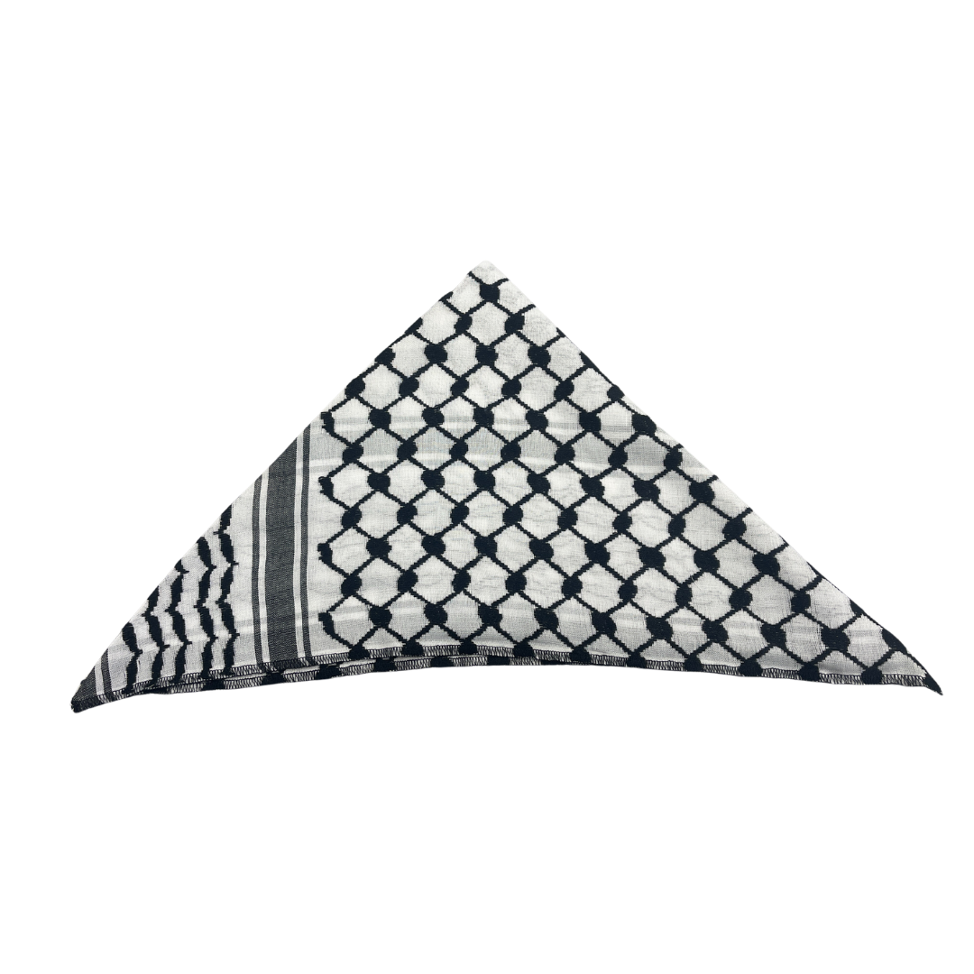 Sitti Social Enterprise - Vendita all'ingrosso Bandana - Donna - Basic BANDANA Kuffiyeh - Bianco e nero2