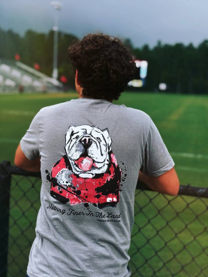 Nothing Finer In The Land Bulldog Artisan Graphic T-Shirt for wholesale by American Graham Apparel
