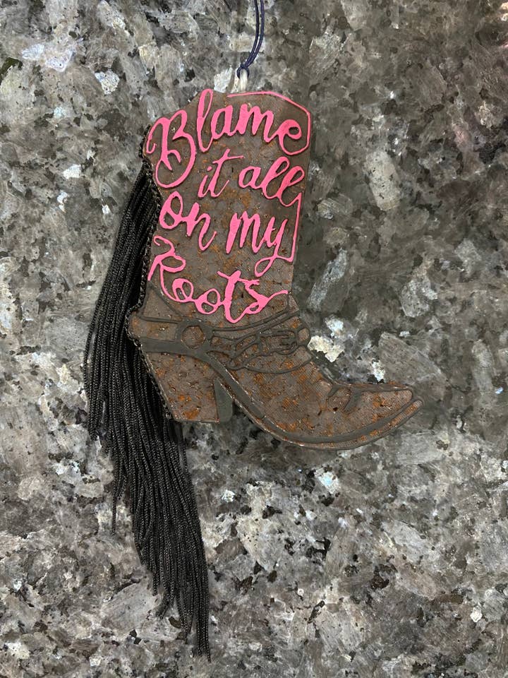 Blame It All On My Roots Air Freshener for wholesale by South Texas Siren
