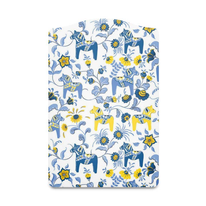 Leksand Blue/Yellow Serving Board for wholesale by Arvidssons Textil