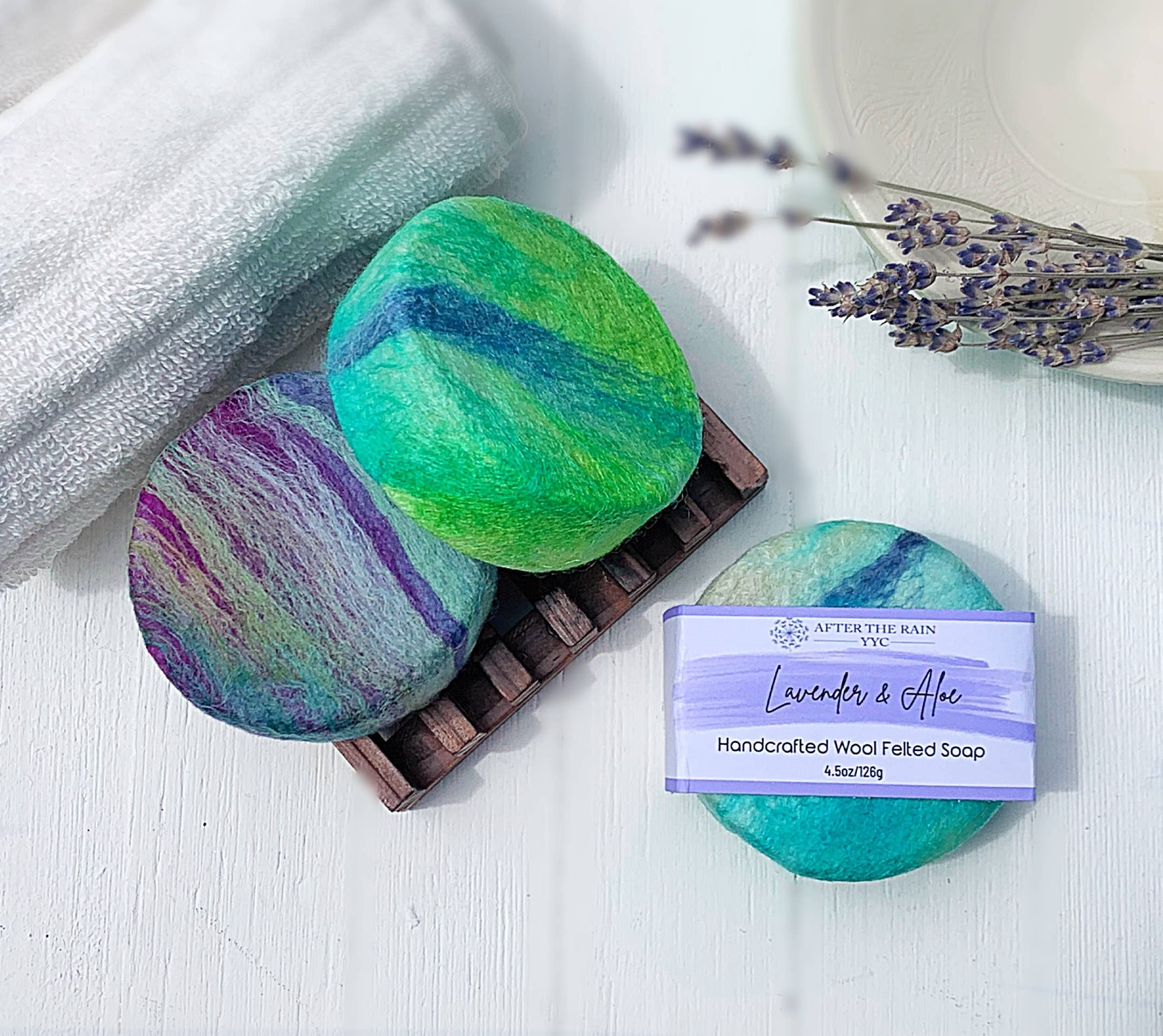 After The Rain YYC - Vente Pains de savon - Pain de savon nettoyant corporel feutré0