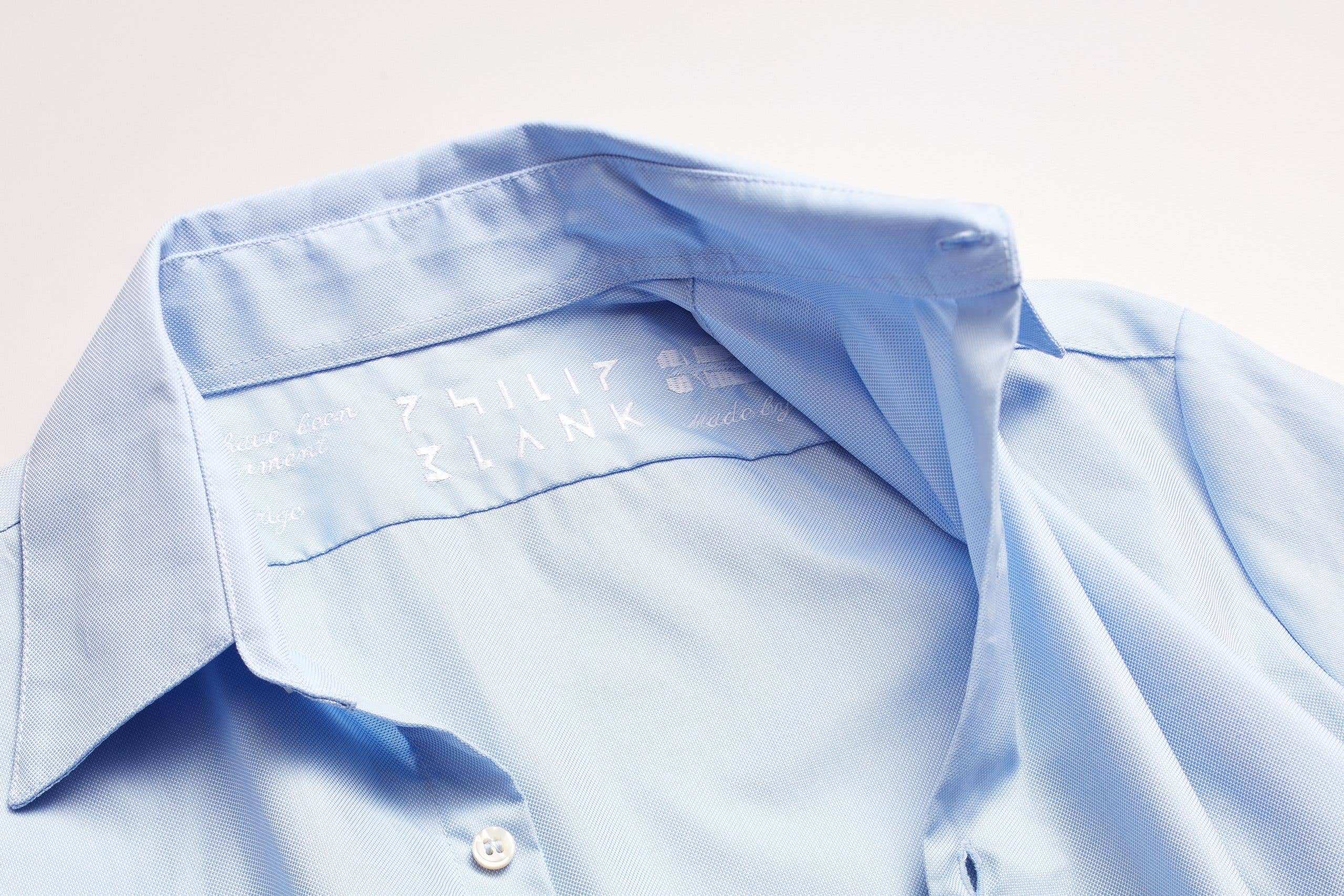 Philip Blank - Wholesale Button Down Shirt - Men's - Blå bomullsskjorta4