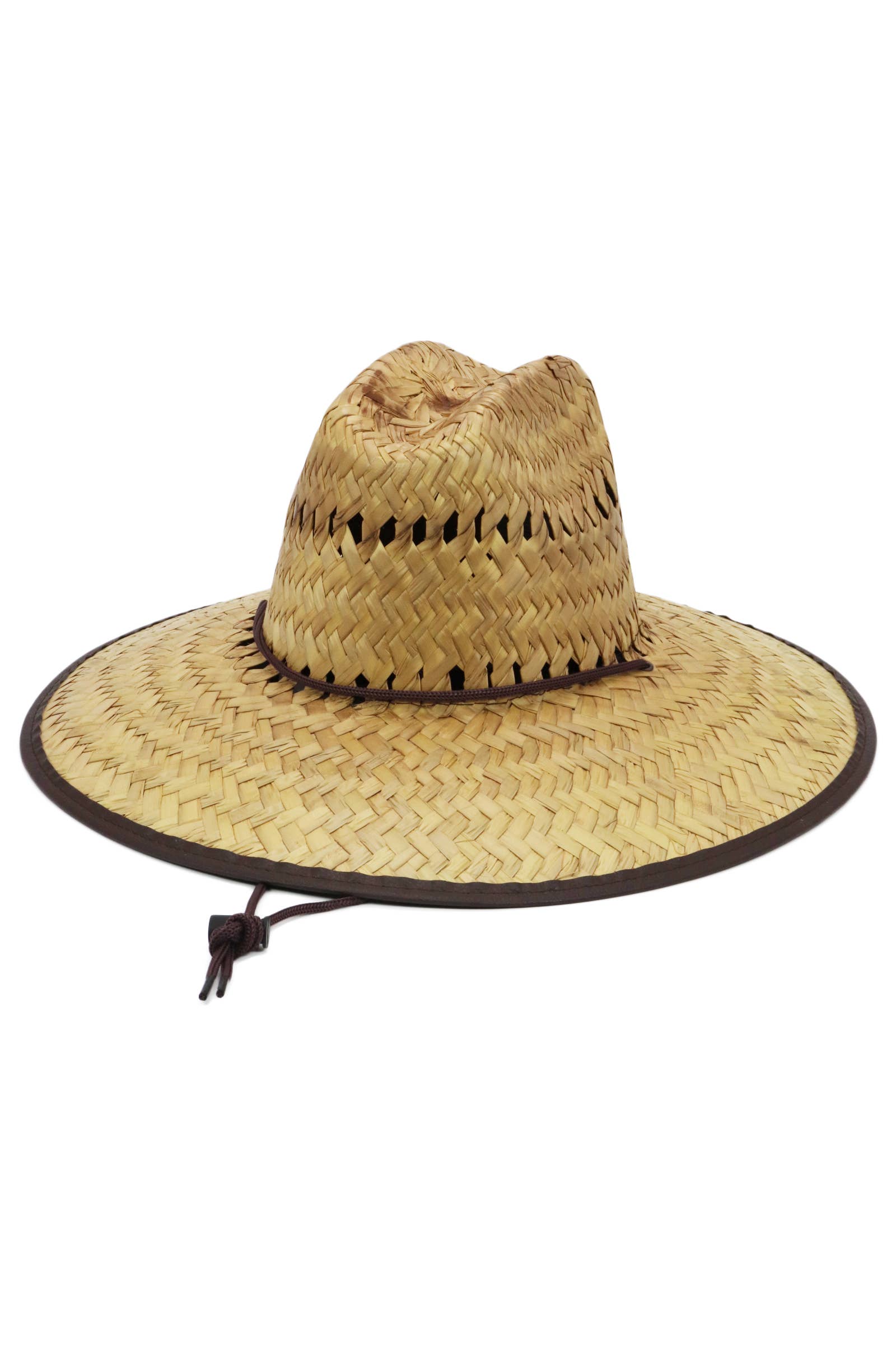 Cap Zone – wholesale Hatt - Barn – Barns livräddarhatt i halm med veganskt läderdetalj0