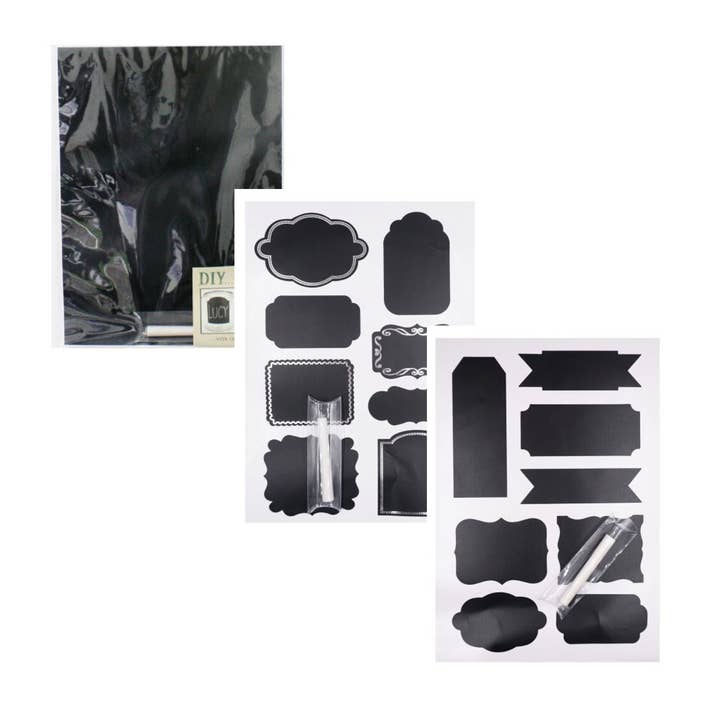 Chalkboard Stickers w/chalk, 1 sheet for wholesale by Angels Craft