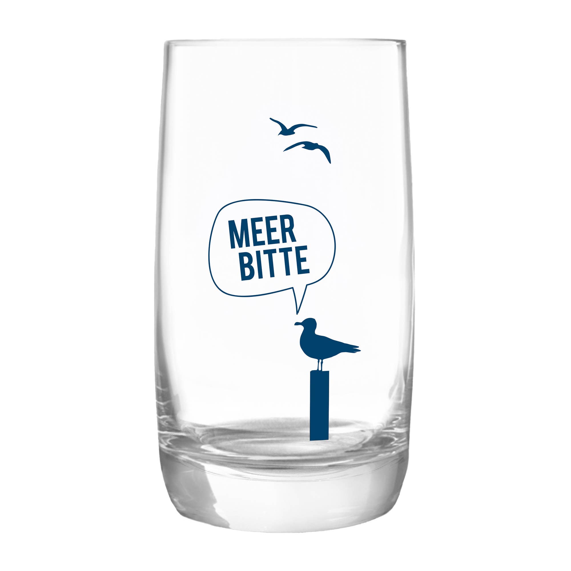 Bow & Hummingbird - Wholesale Cocktail/Liquor Glass - Crystal glass, long drink glass "More Please Seagull" made in EU3