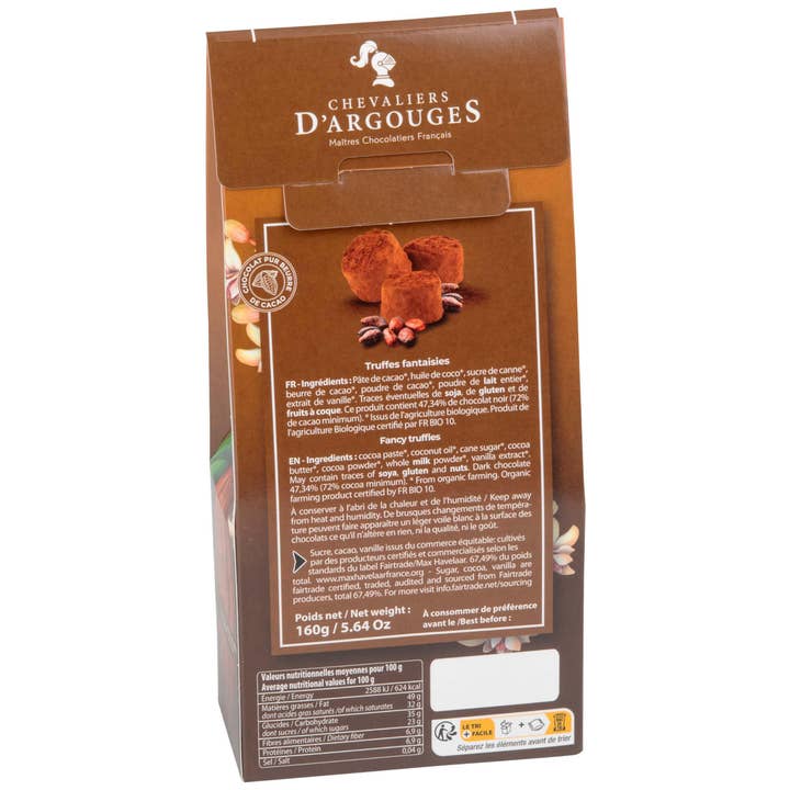 Chevaliers d'Argouges – wholesale Chokladkartong – JULFODRAL FANTASITRYFFLAR EKOLOGISKA/RÄTTVISA - ORIGINAL1