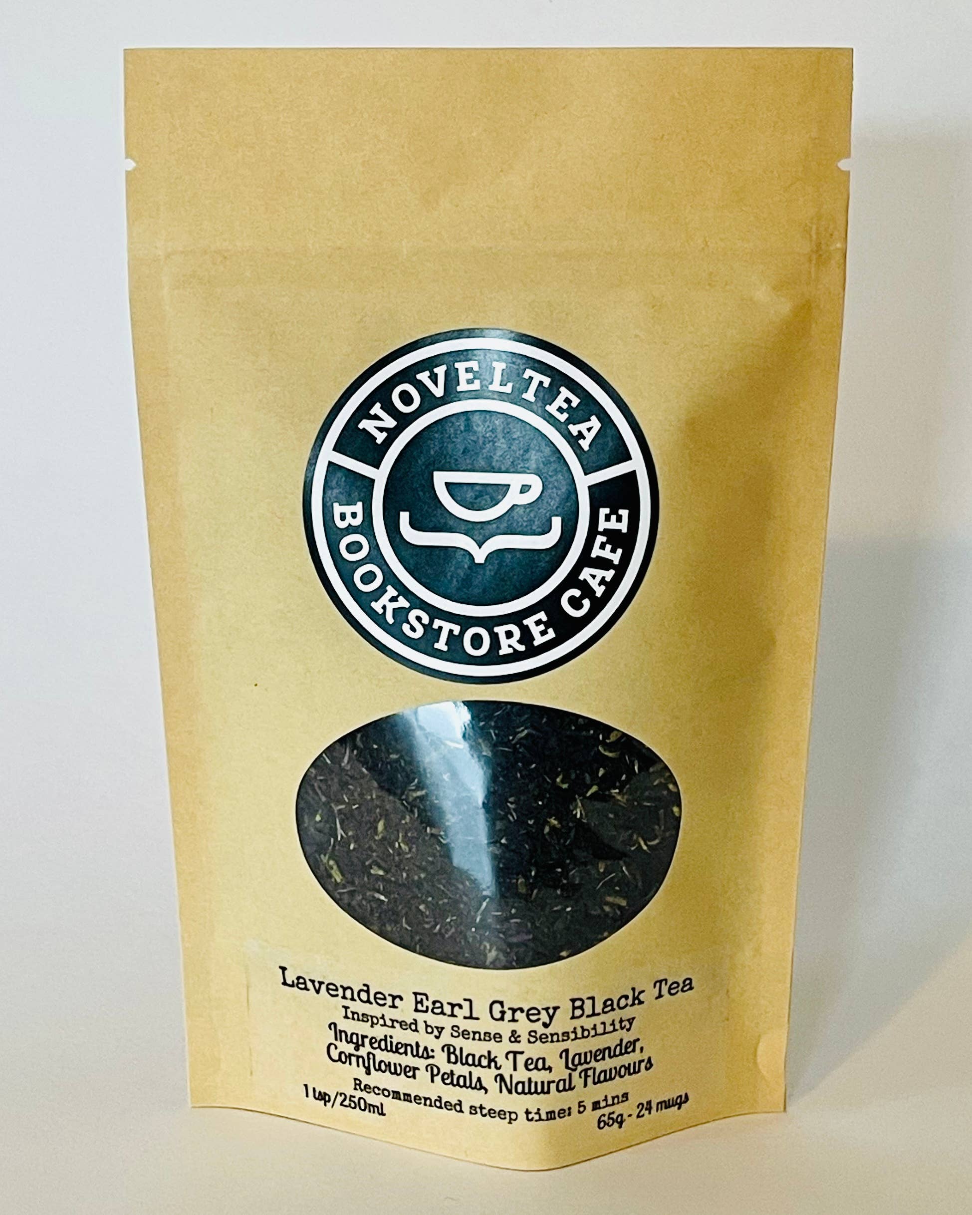NovelTea Bookstore & Gifts – Engroshandel Løs te – Sense & Sensibility Inspireret - Lavendel Earl Grey SORT TE1
