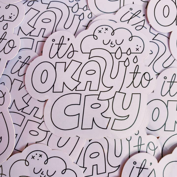 It's Okay to Cry Sticker for wholesale by Annlettering