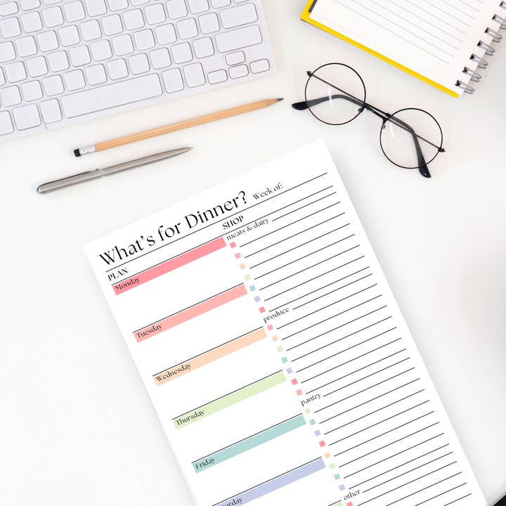 Eleventh and Taylor - Wholesale Notepad - Weekly Meal Planner and Shopping List: 50-Page Notepad2