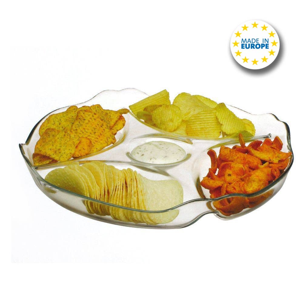Hakan – wholesale Serving tray – Glass Patisserie Plate, Divided Serving Tray, Appetizer Dish2