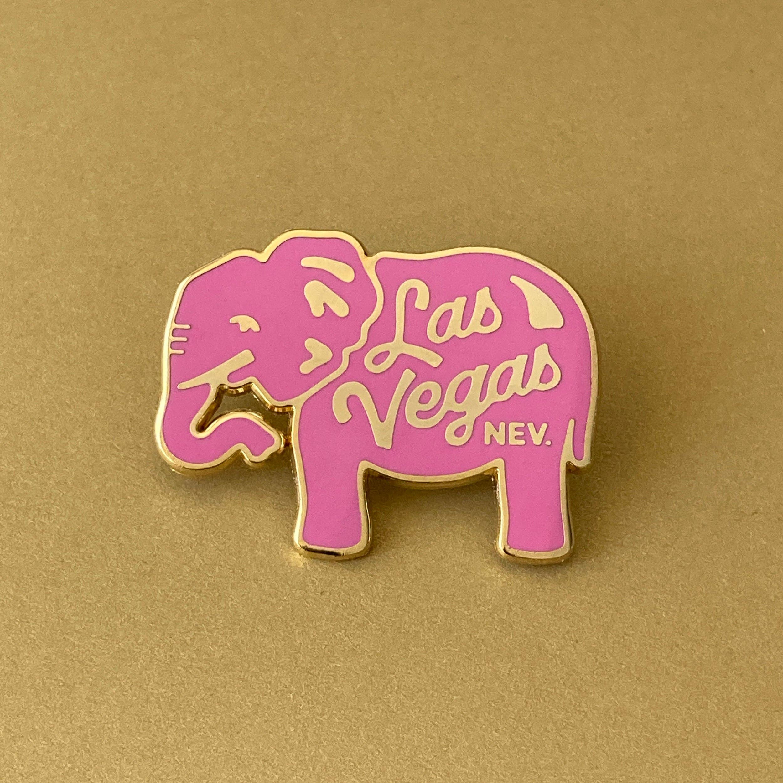 Battle Born Brand - Vendita all'ingrosso Spilla da bavero - Elefante Rosa1