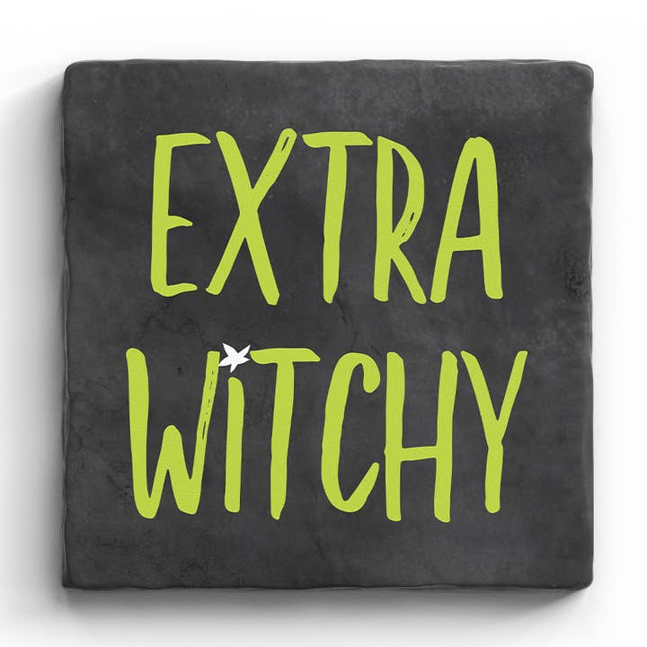 Extra Witchy - Marble Coaster (Halloween) for wholesale by Paisley & Parsley