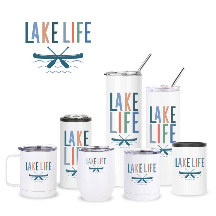 Lake Life Canoe Insulated Drinkware for wholesale by Creative Compass