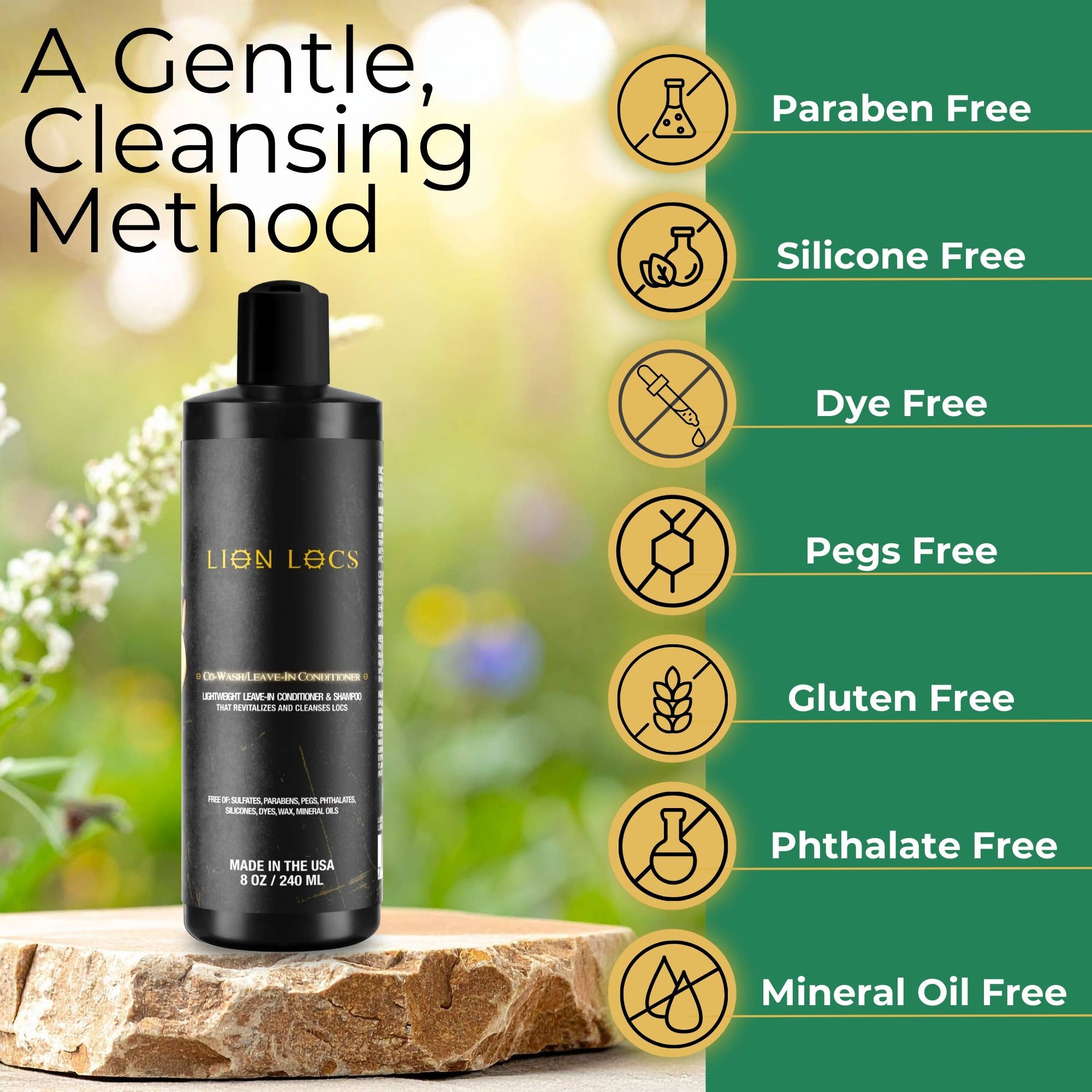 Lion Locs LLC - Wholesale Hair Leave-In Conditioner - Lion Locs Co-Wash Shampoo / Leave-In Conditioner - VEGAN4