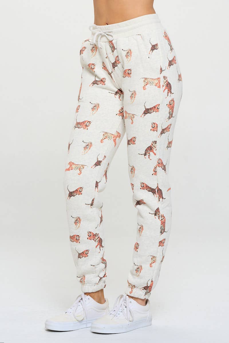 SM WARDROBE - Wholesale Lounge Sweatpants/Joggers - Women's - TIGER PRINT SWEATPANTS3