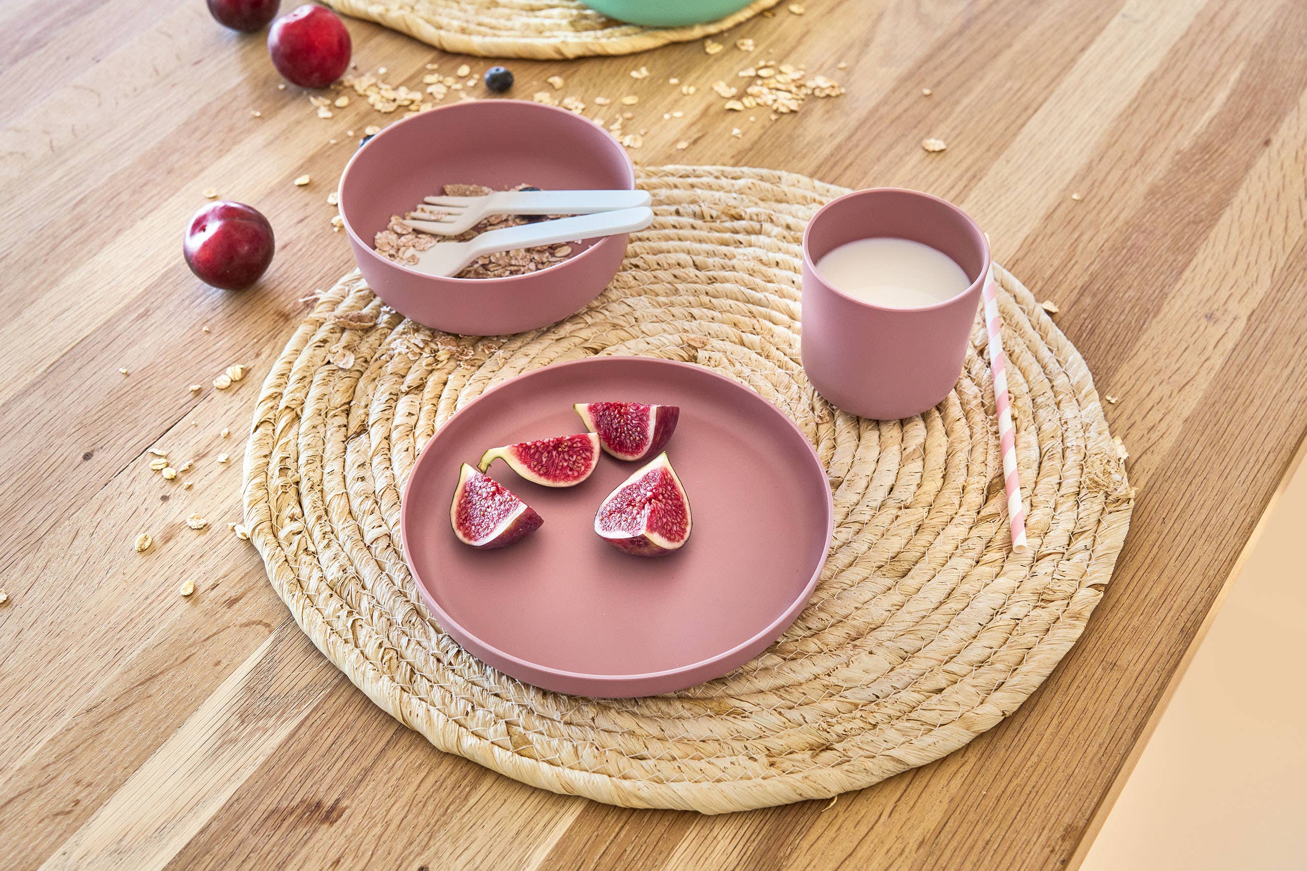 Zeller Present - Wholesale Flatware Set - Kids & Baby - Children's Dinnerware Set, 5-Piece, Plastic, Rose1