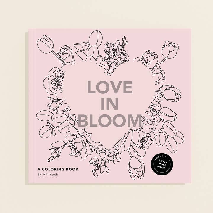 Love in Bloom: A Romantic Adult Coloring Book (Valentines) for wholesale by Paige Tate & Co.