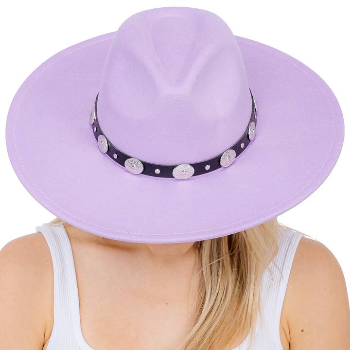 Cap Zone – Fedora - Mulher por atacado – Chapéu de Feltro Rancher de Aba Larga com Cinto de Conchas8