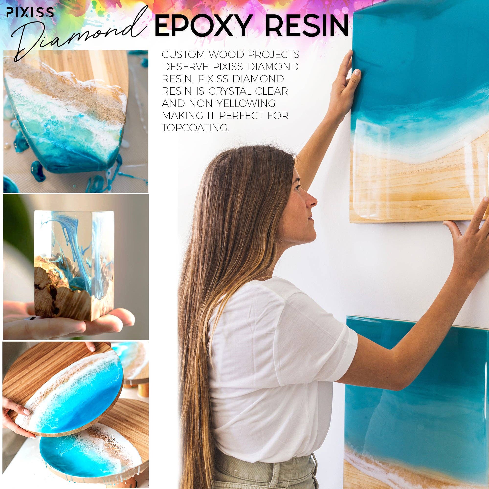 Pixiss - Wholesale Craft Supplies - PIXISS Diamond Resin - 2 Gallon Kit6