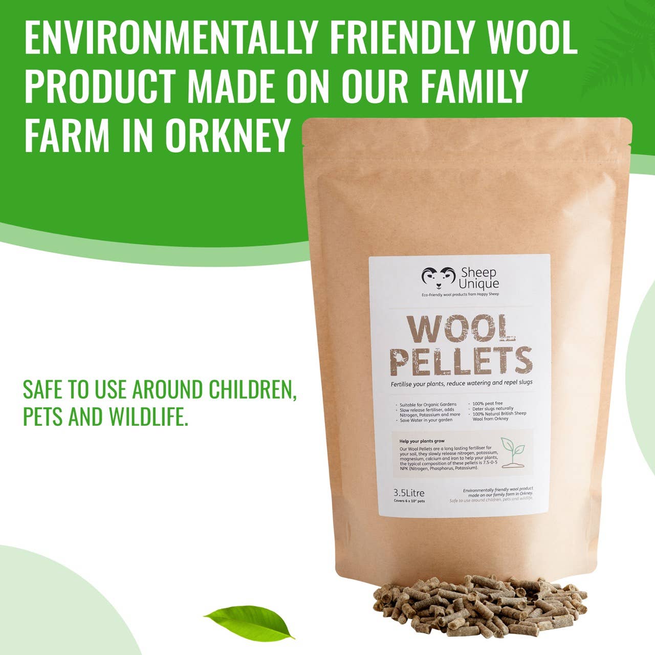 Sheep Unique – wholesale Planting/potting soil – Garden Wool Pellets - Natural Fertiliser Eco, Peat-Free 3.5L4